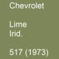 Preview: Chevrolet, Lime Irid., 517 (1973).